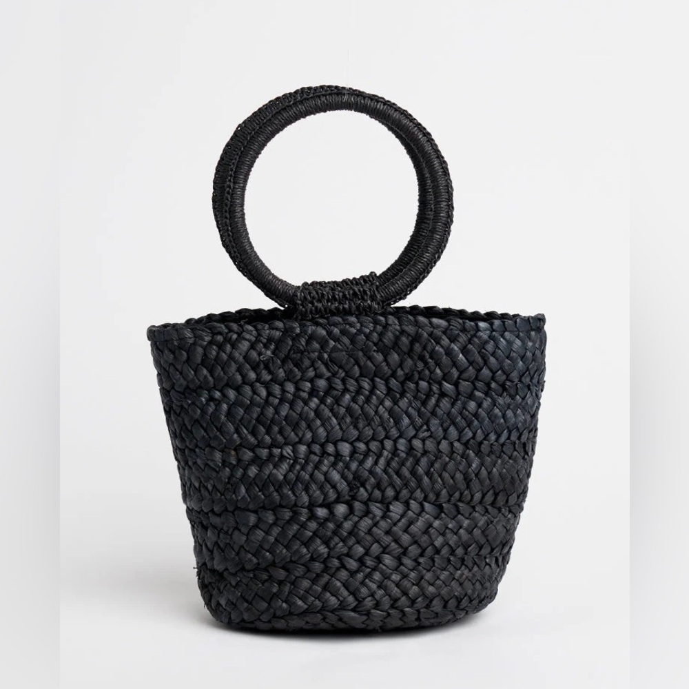 l*space Black Woven Bucket Bag